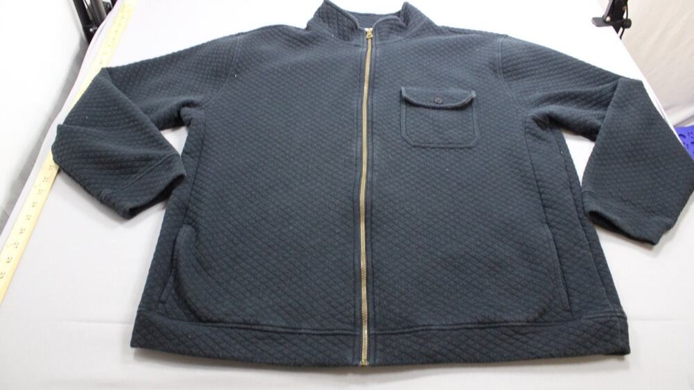 Weatherproof Jacket Mens 2XL Gray Geometric Quilted Full Zip Collared